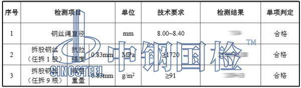 被動防護(hù)網(wǎng)檢測項(xiàng)目結(jié)果
