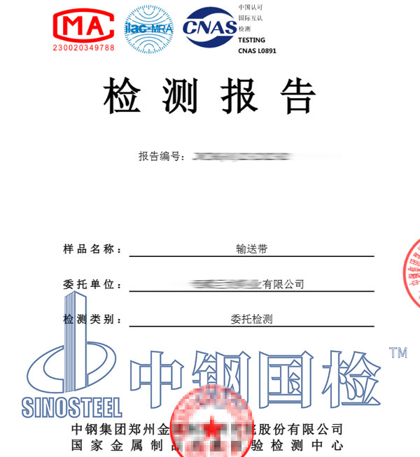 輸送帶檢測(cè)報(bào)告