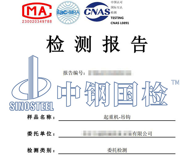 起重機(jī)吊具檢測報(bào)告