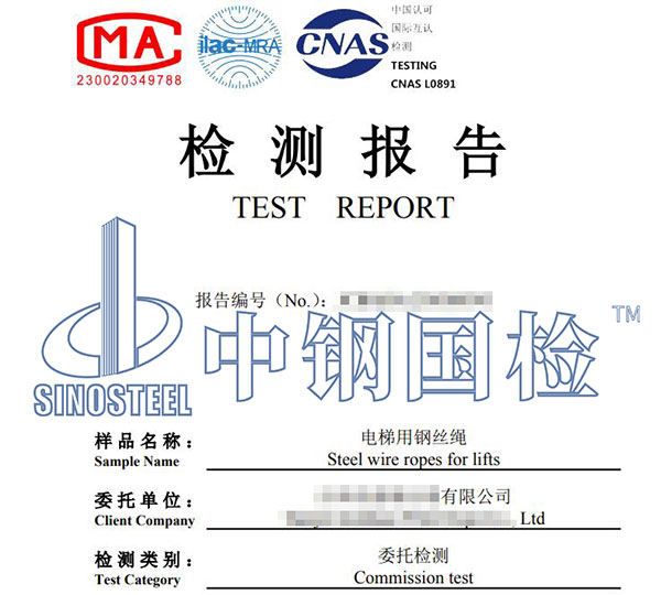 鋼絲繩檢測(cè)報(bào)告
